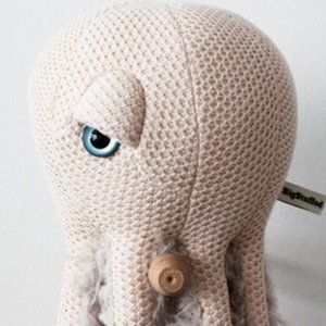 Mini Albino Octopus - Handmade Plush toy